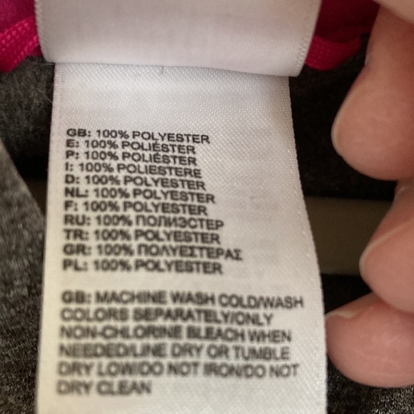 The North Face Hoodie Womens Medium Heathered Grey Pink Outdoors - Picture 5 of 10